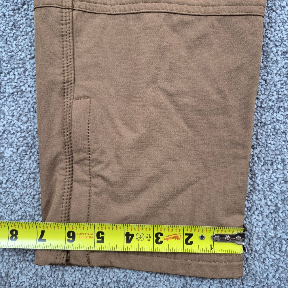 Prana Stretch Zion Pants Mens 33x32 Brown Standard Fit Cargo Belted Hiking - Picture 6 of 10